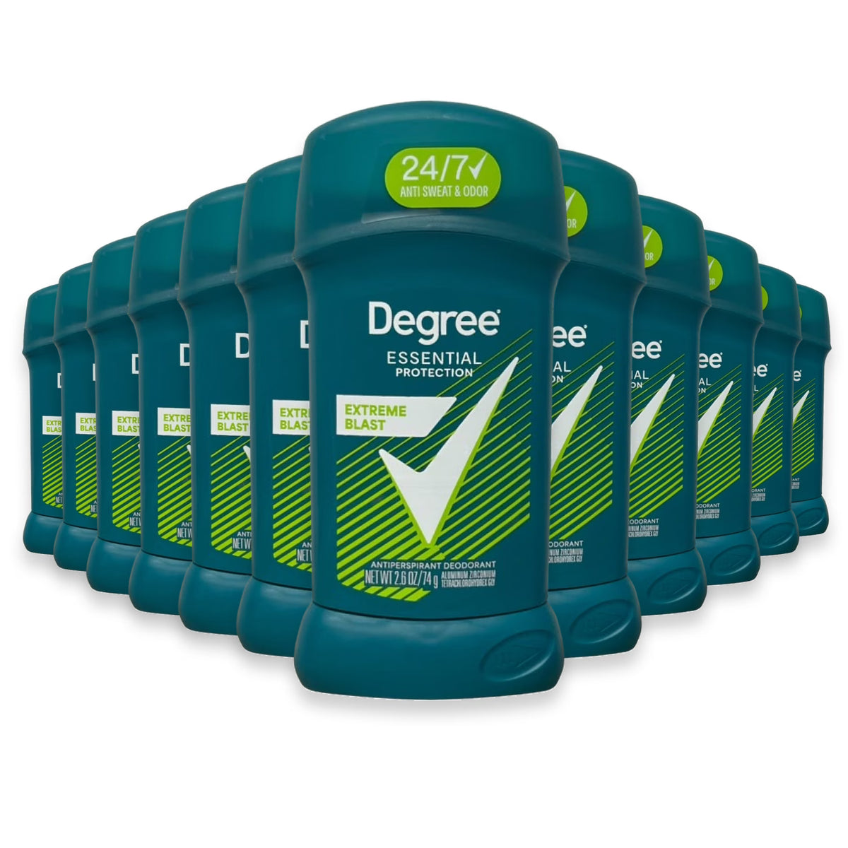 Degree Men Antiperspirant Deodorant Stick 2.6 oz - Extreme Blast - 12 Pack