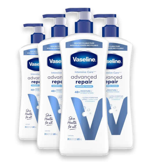 Vaseline - Intensive Care Advanced Repair Unscented Healing Moisture Lotion - 20.3 fl Oz - 4 Pack | Vaseline - Vaseline