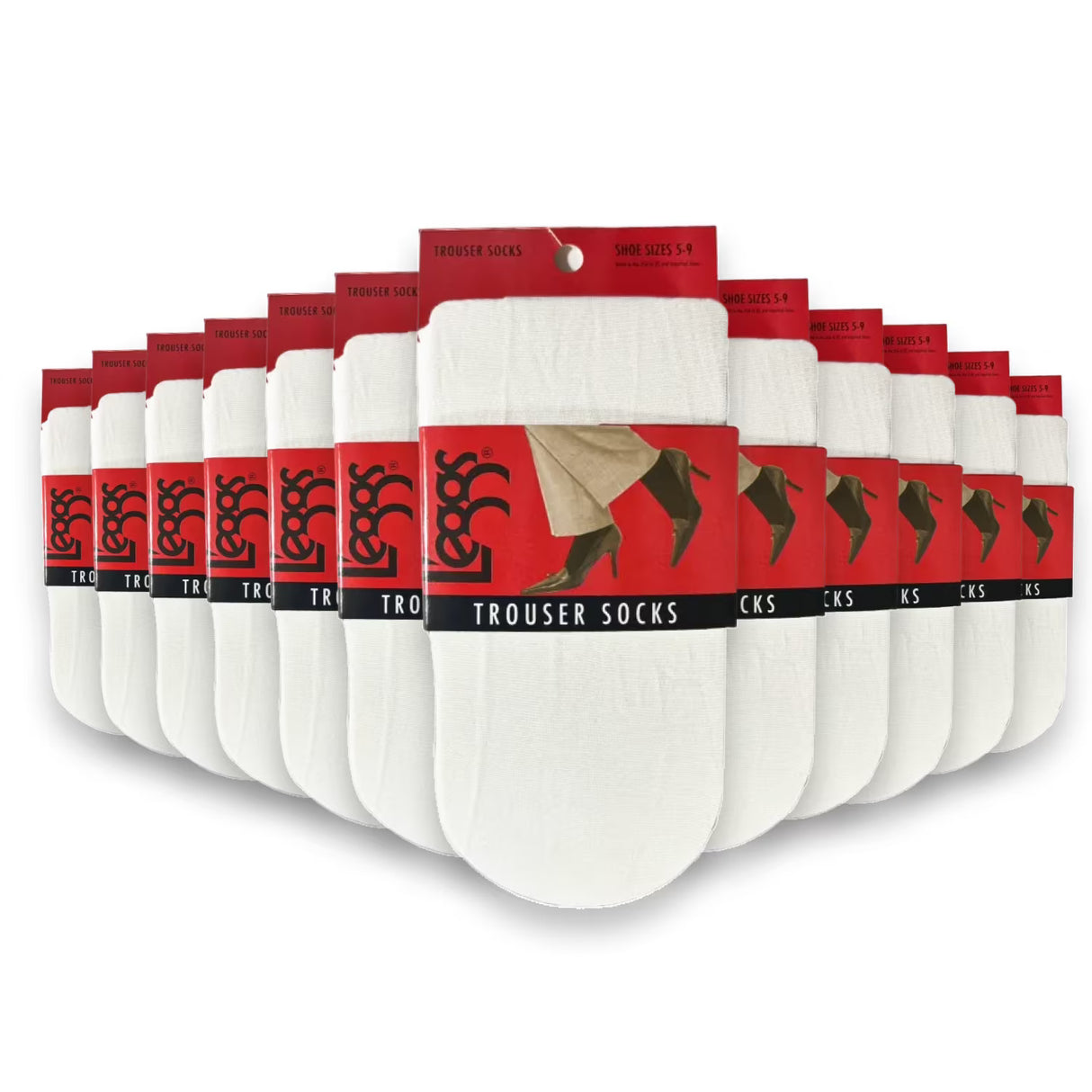L'eggs - Trouser Socks, White - 72 Pack