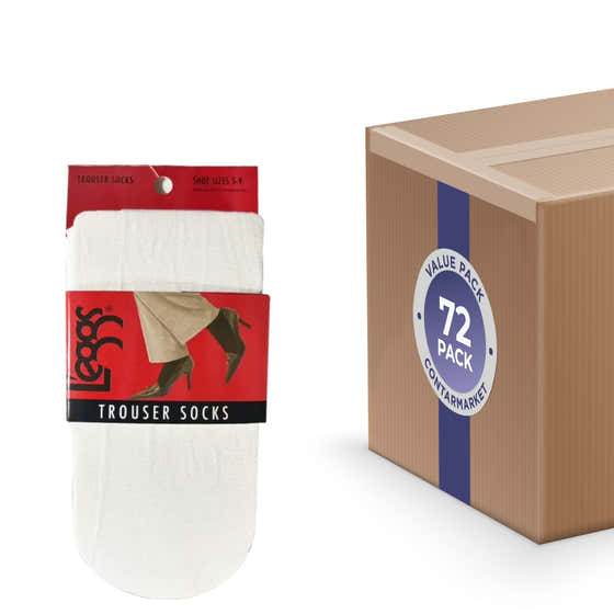 L'eggs - Trouser Socks White - 72 Pack | L'eggs - L&amp;#39;eggs