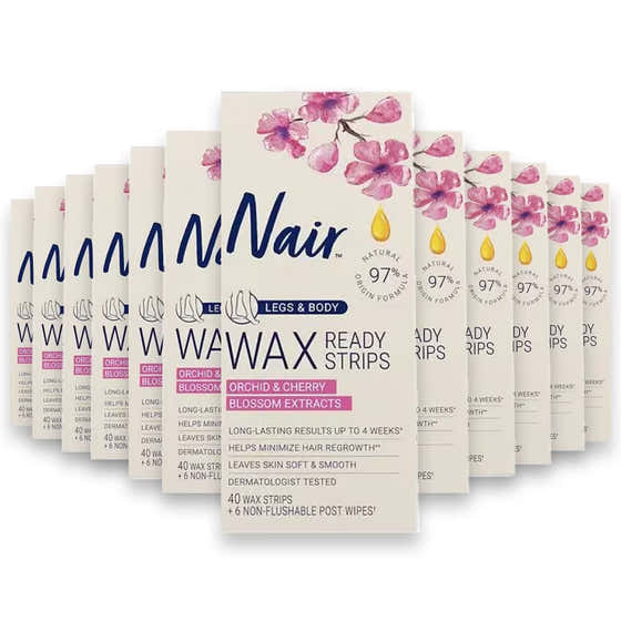 Nair Wax Strips for Body - 40 Ct - 12 Pack | Nair - Products