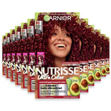 Garnier Nutrisse Ultra Color Permanent Hair Color Kit, #R2 Medium Intense Auburn - 12 Pack