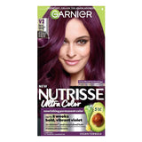Garnier Nutrisse Ultra Color Permanent Hair Color Kit, #V2 Dark Intense Violet - 12 Pack