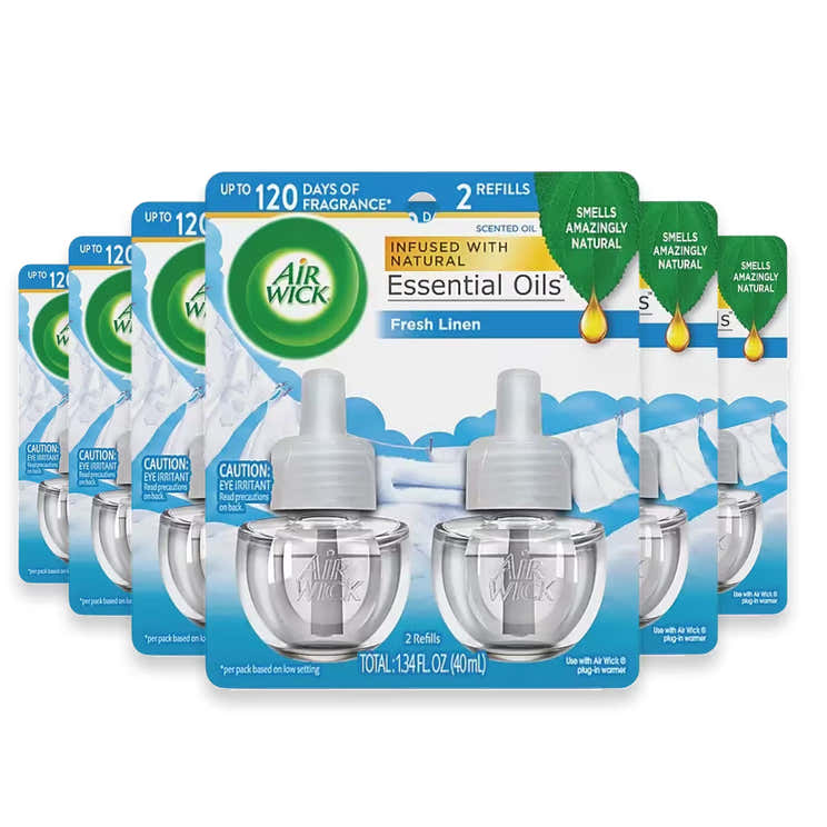Air Wick Scented Oil Refill Fresh Linen – 2 Count – 6 Pack | Air Wick - Pre Order