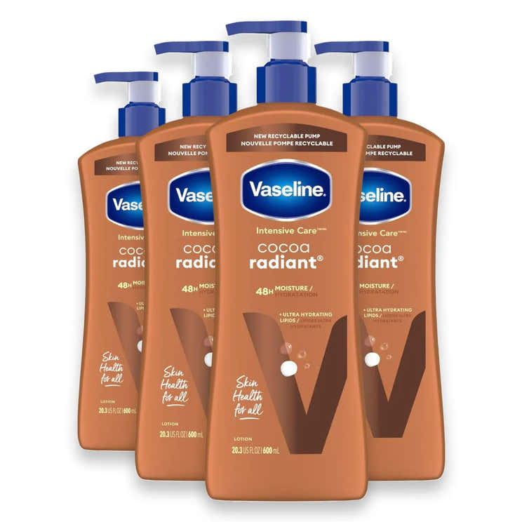 Vaseline - Intensive Care Cocoa Radiant Lotion - 20.3 oz - 4 Pack | Vaseline - Pre Order