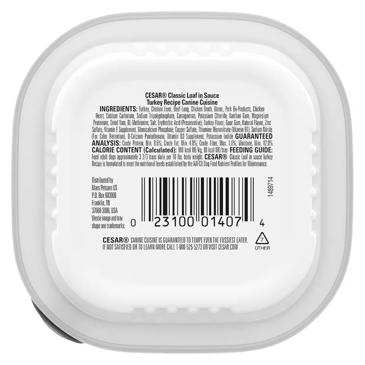 Cesar Turkey Flavor Wet Dog Food – 3.5 oz – 12 Pack