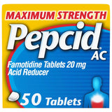 Pepcid Maximum Strength Tablets, 50 Ct - 24 Pack