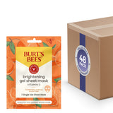 Burt's Bees Brightening Biocellulose Gel Face Mask – Single Use – 48 Pack
