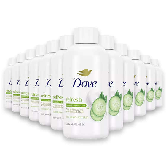 Dove - Go Fresh Cool Moisture Body Wash, Cucumber &amp; Green Tea Scent - 3.0 Oz - 24 Pack | Dove - Seasonal