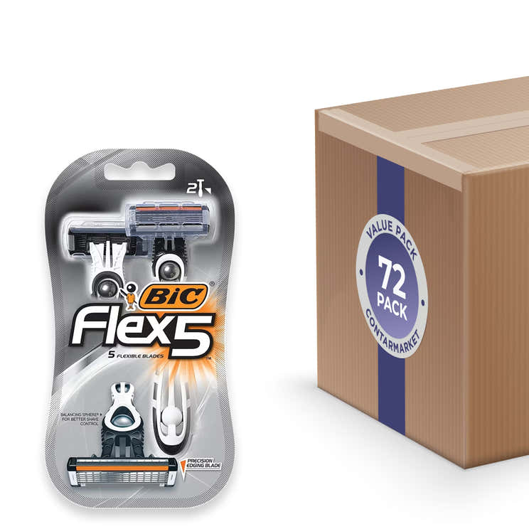 BIC Flex 5 Men’s Disposable Razors – 2 Count – 72 Pack | Bic - Pre Order