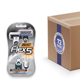 BIC Flex 5 Men’s Disposable Razors – 2 Count – 72 Pack