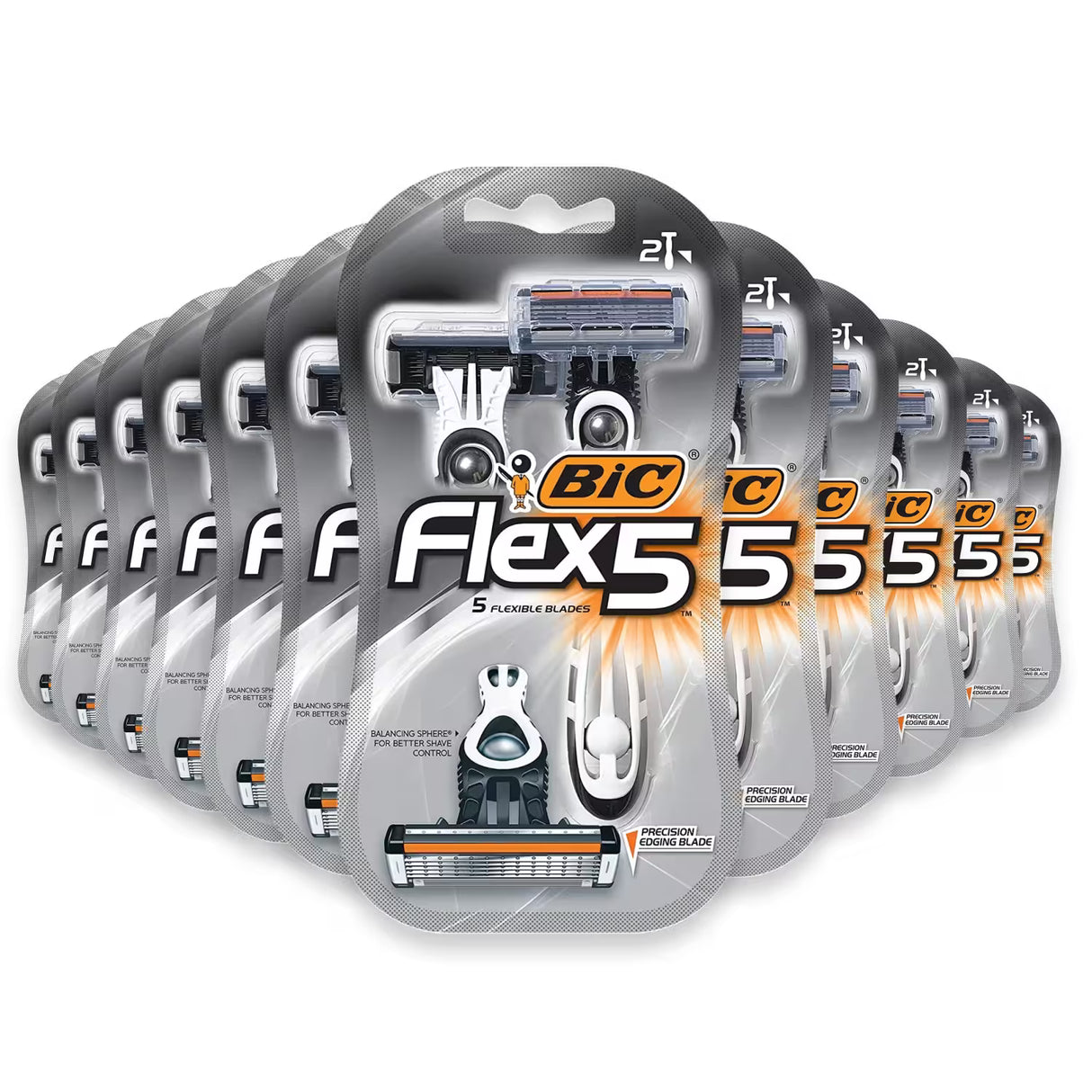 BIC Flex 5 Men’s Disposable Razors – 2 Count – 72 Pack