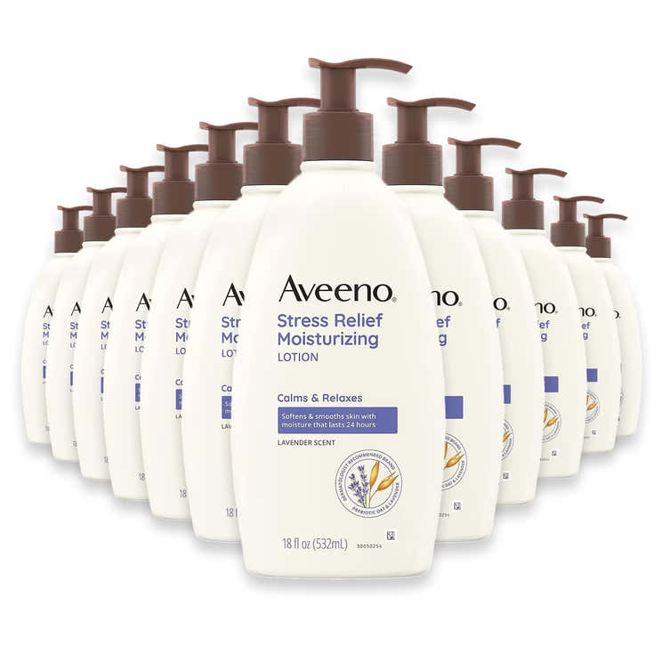 Aveeno Stress Relief Moisturizing Lotion – 18 oz – 12 Pack | Aveeno - Pre Order