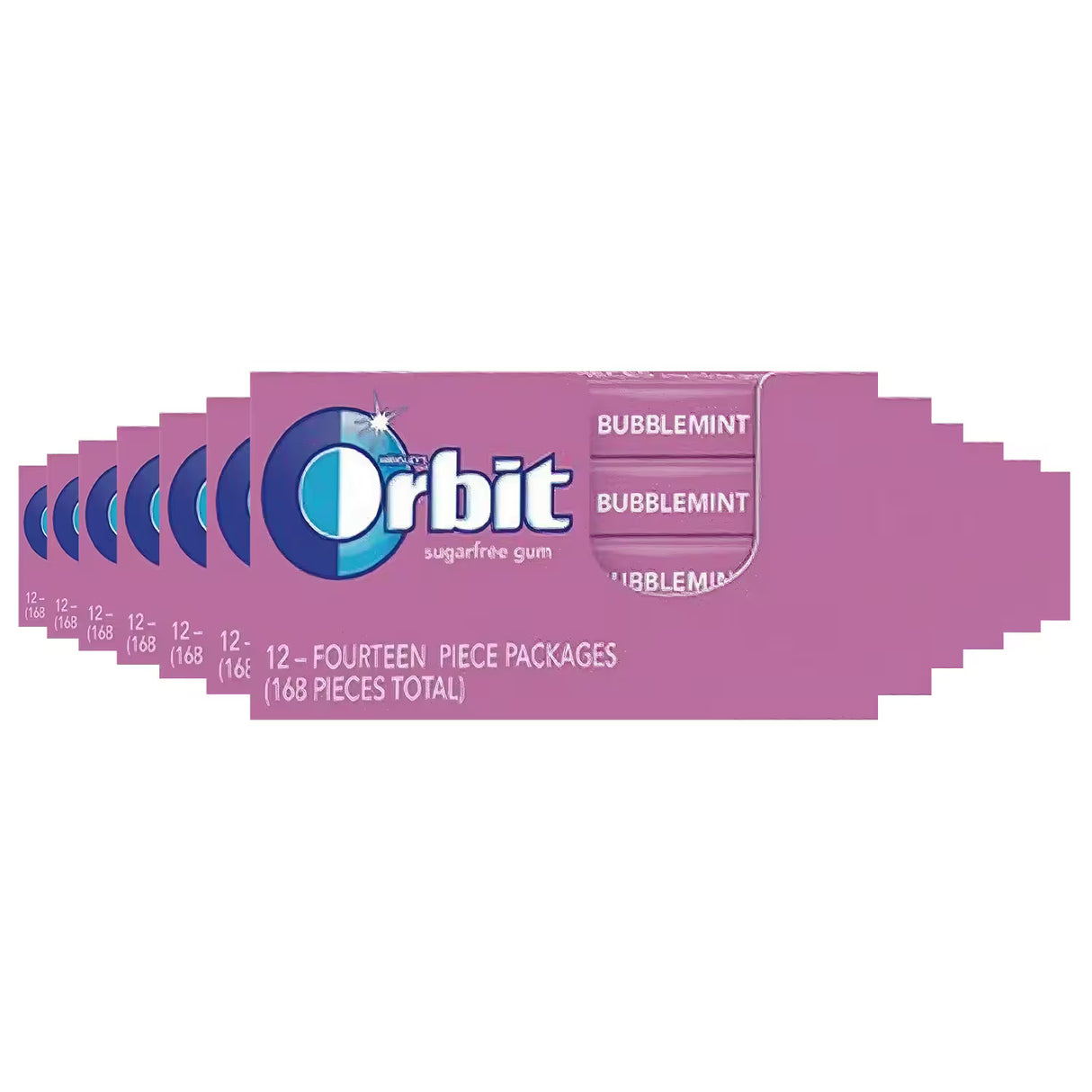 Wrigley's Orbit Bubblemint Chewing Gum – 14 Pieces  – 144 Pack