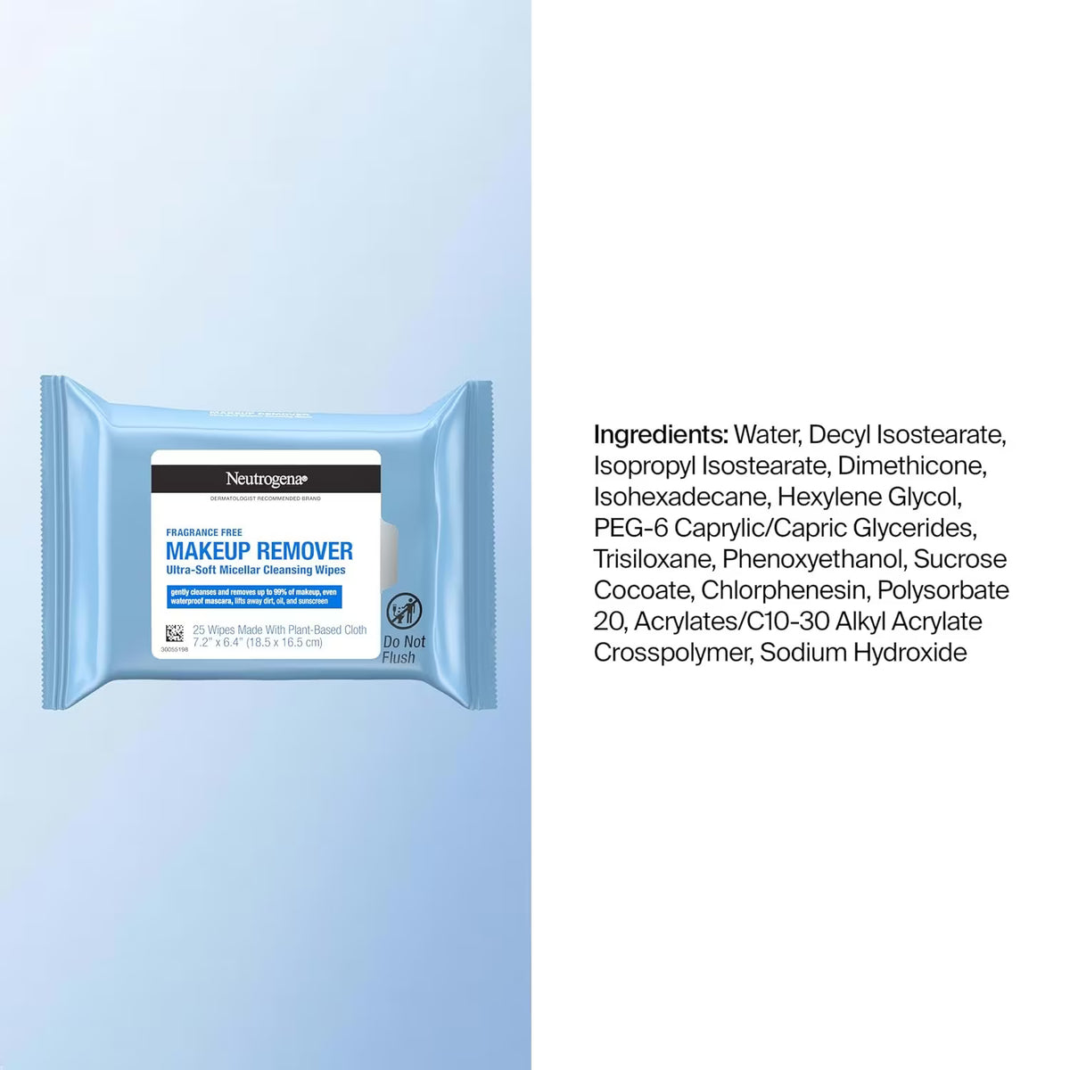 Neutrogena Fragrance-Free Makeup Remover Wipes 25ct - 6 Pack