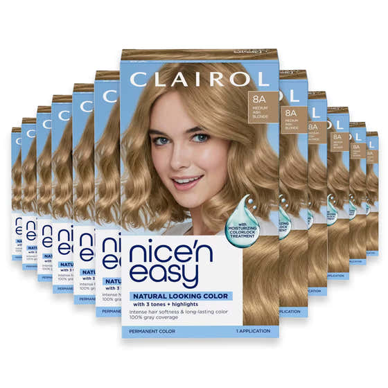 Clairol Nice'n Easy 8A Medium Ash Blonde Permanent Hair Color Kit - 12 Pack | Clairol - Personal Care