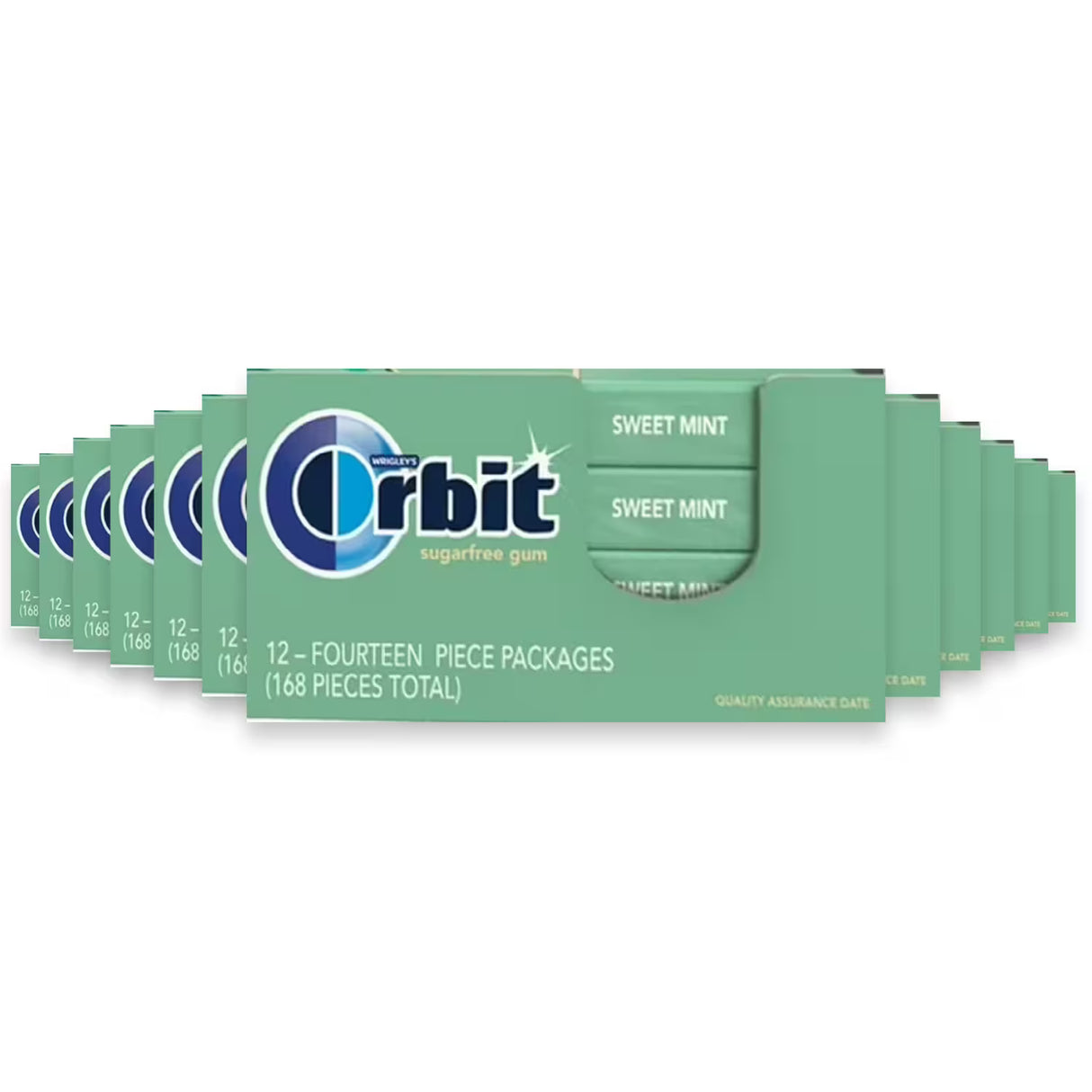 Wrigley's Orbit Sweet Mint Chewing Gum – 14 Pieces  – 144 Pack