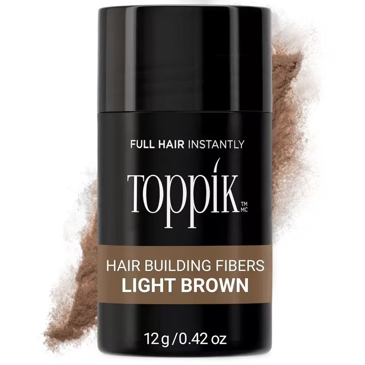 Toppik Hair Building Fibers Light Brown – 0.42 oz – 12 Pack