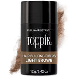 Toppik Hair Building Fibers Light Brown – 0.42 oz – 12 Pack