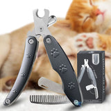 3-in-1 Pet Nail Clippers with Safety Guard