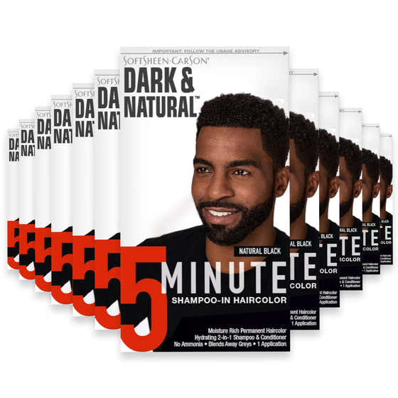 Dark &amp; Natural Men’s Hair Color, Natural Black - 12 Pack | Dark and Natural - Hair Color