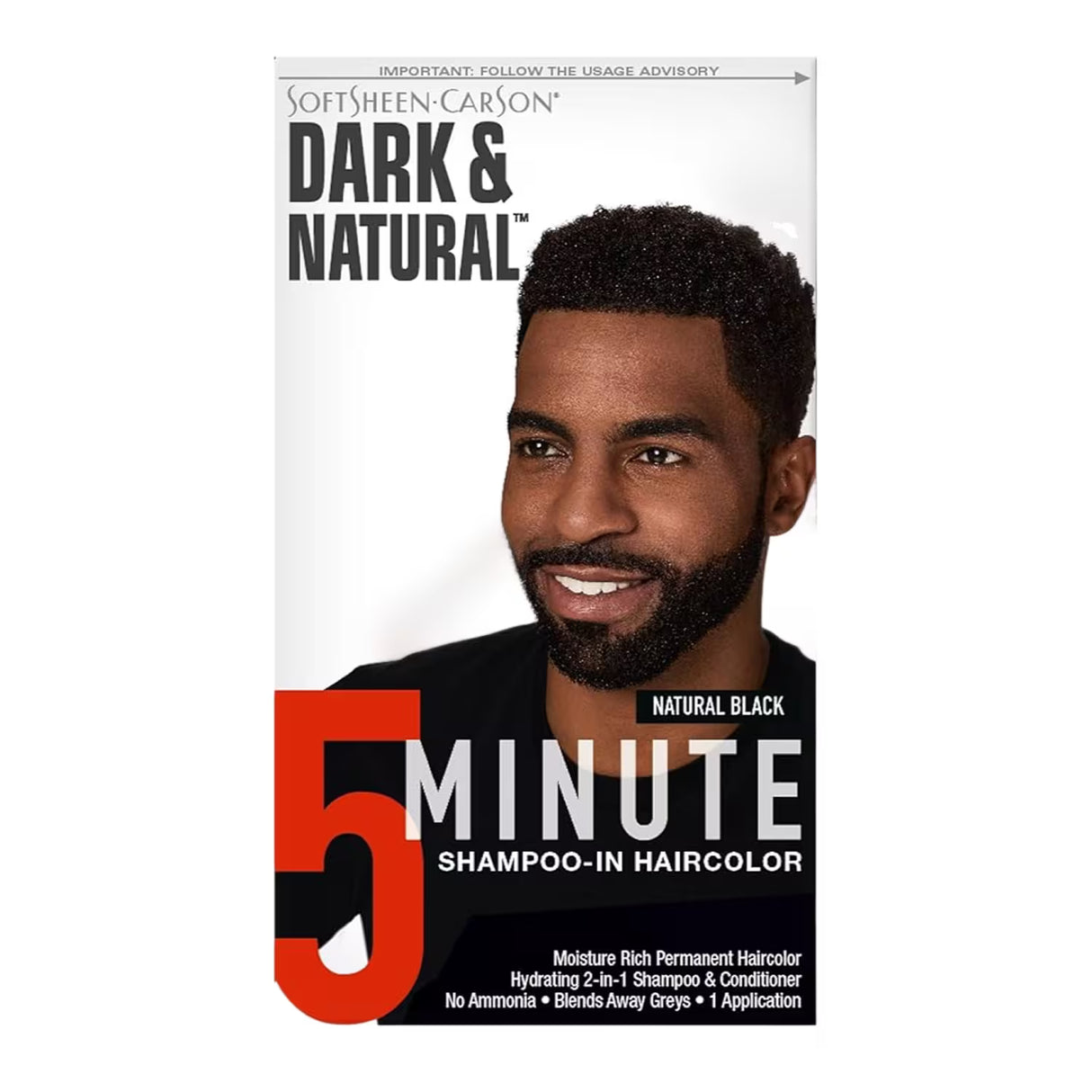 Dark & Natural Men’s Hair Color, Natural Black - 12 Pack