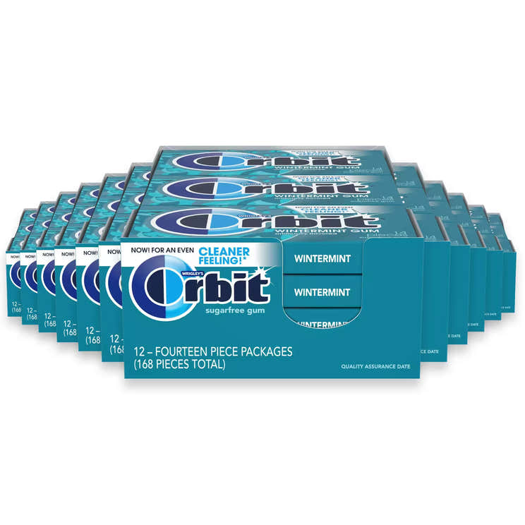 Wrigley's Orbit Wintermint Chewing Gum – 14 Pieces  – 144 Pack | Wrigley's - Pre Order