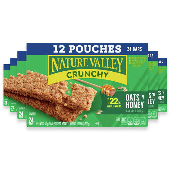 Nature Valley Crunchy Granola Bars Oats n’ Honey - 12 Ct - 6 Pack | Nature Valley - Grocery Wholesale