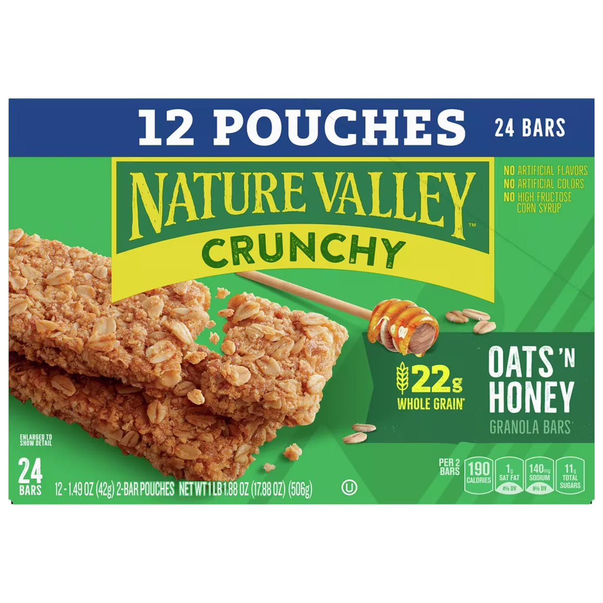Nature Valley Crunchy Granola Bars Oats n’ Honey - 12 Ct - 6 Pack