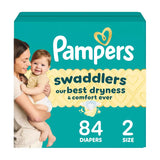 Pampers Swaddlers Sensitive Disposable Diapers, Size 2 - 84ct