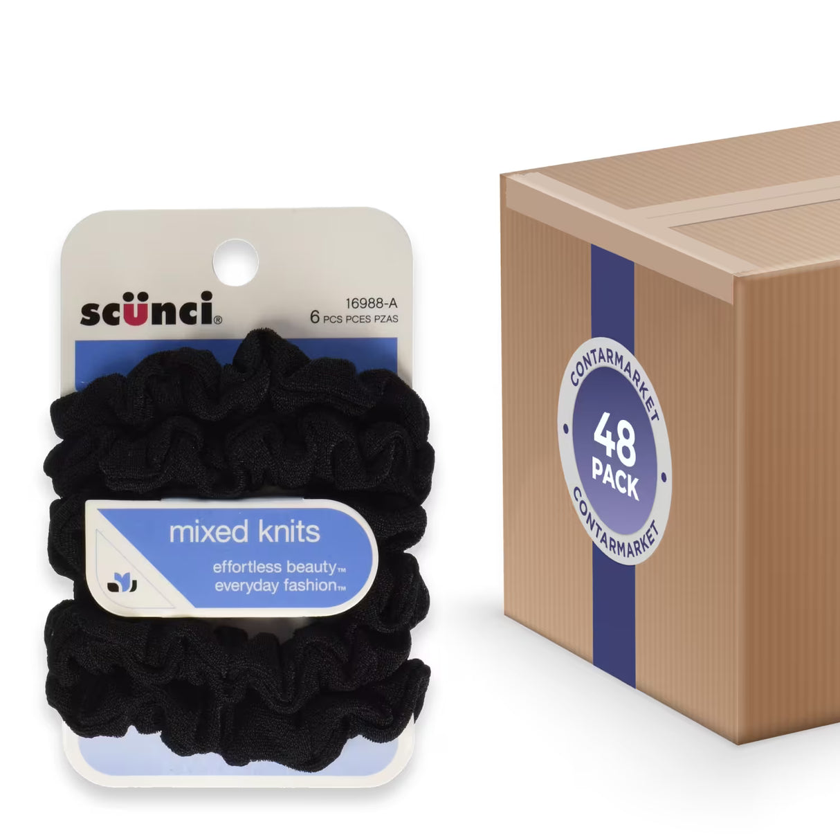 Scünci Twister Mini Therm Hair Clips 6 Count - 48 Pack