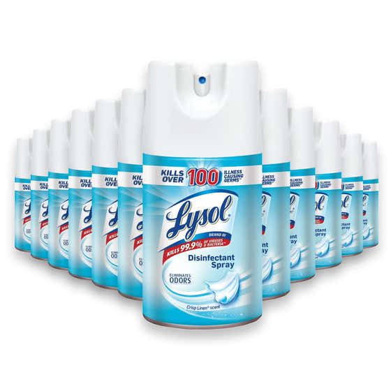 Lysol Spray Crisp Linen, 7oz - 12 Pack | Lysol - Wholesale