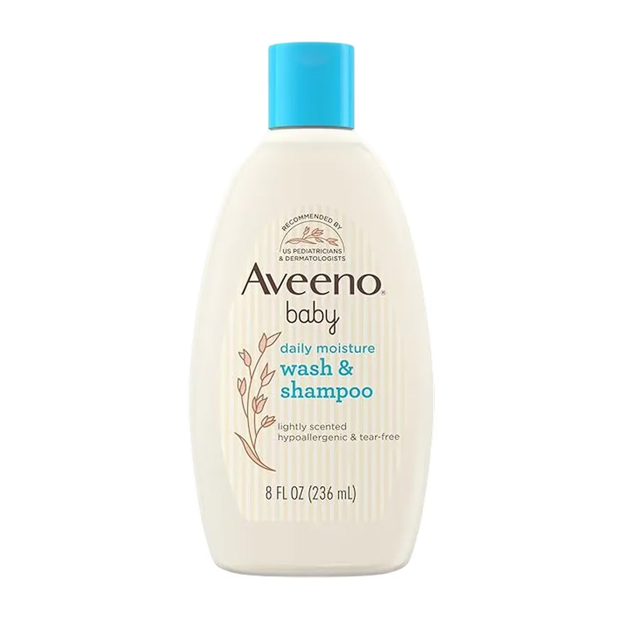 Aveeno Baby Daily Moisture Wash & Shampoo, Lightly Scented - 8 oz - 24 Pack