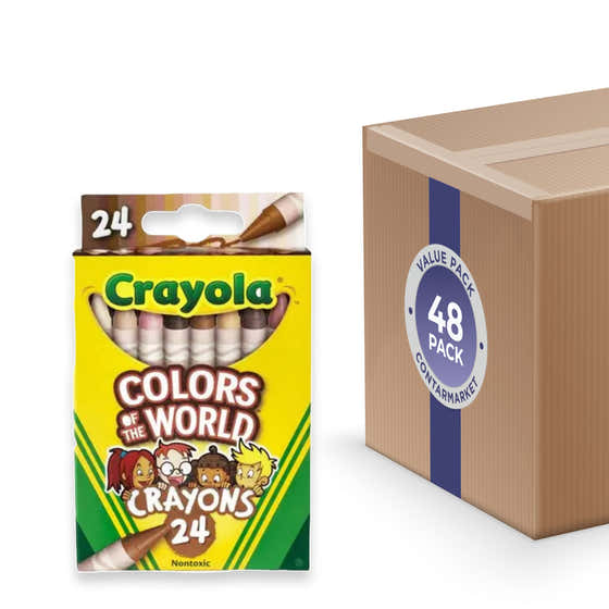 Crayola - Colors of the World Crayons - 24 Count - 48 Pack | Crayola - School &amp; Office Supplies - Wholesale