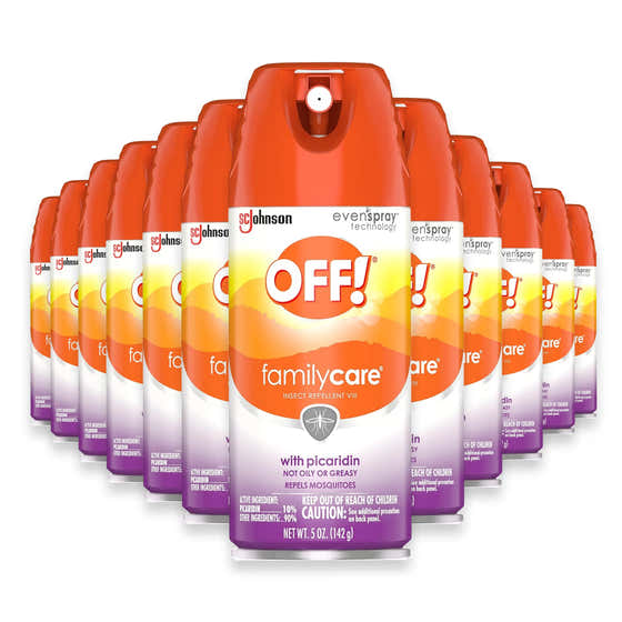 OFF! Family Care Powder Dry Insect Repellent Spray 10% Picaridin 5 oz - 12 Pack | OFF! - Personal Care