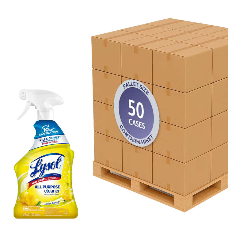 Lysol All-Purpose Cleaner Lemon Spray – 32 fl oz – 12 Pack - 50 cases pallet | Lysol - Pallets