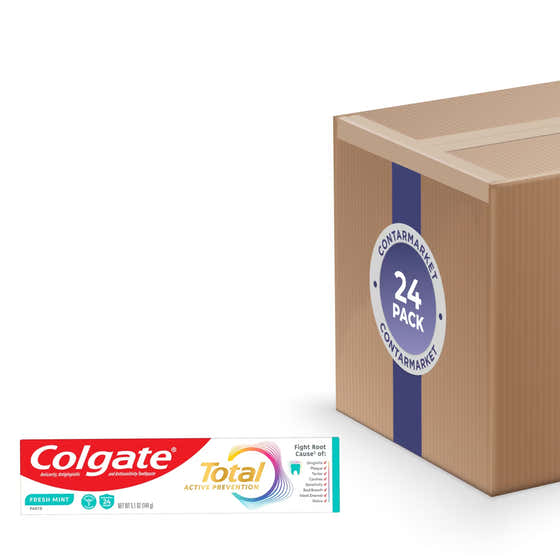 Colgate Total Active Prevention Fresh Mint Stripe Toothpaste - 5.1 oz - 24 Pack | Colgate - Products
