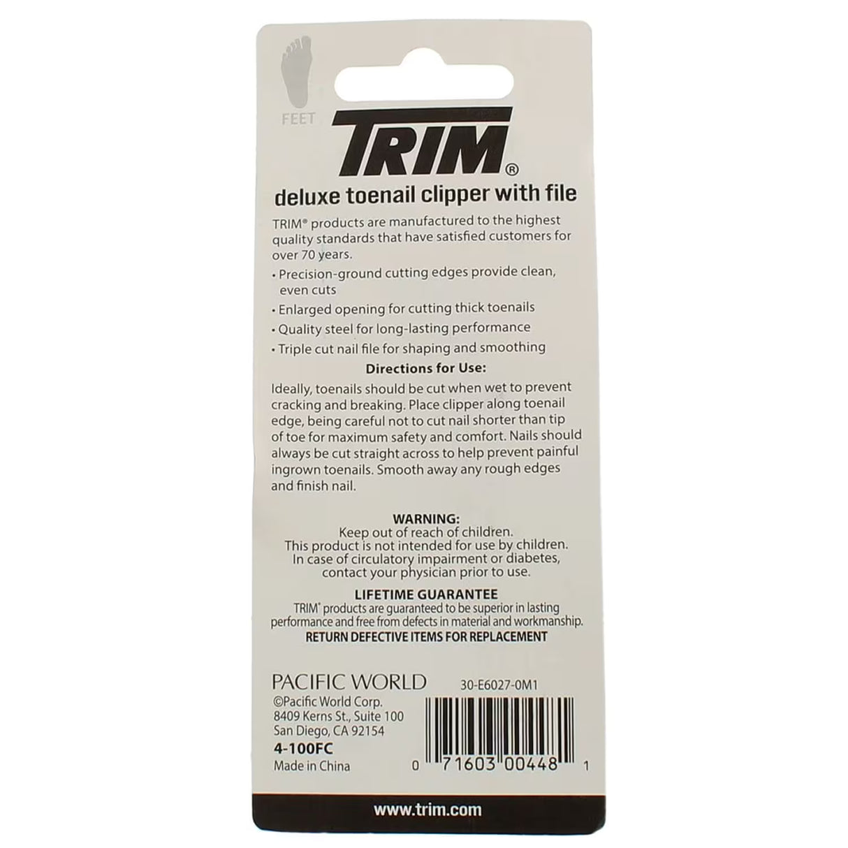TRIM Deluxe Toenail Clipper - 24 Pack