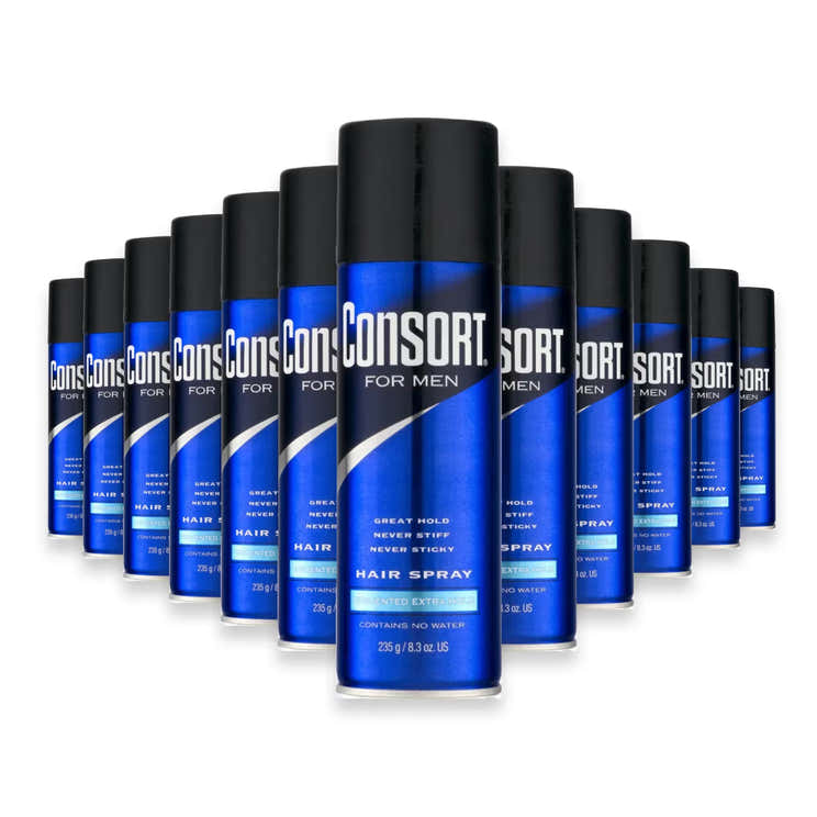 Consort for Men Unscented Hair Spray – 8.3 oz – 12 Pack | Consort - Pre Order