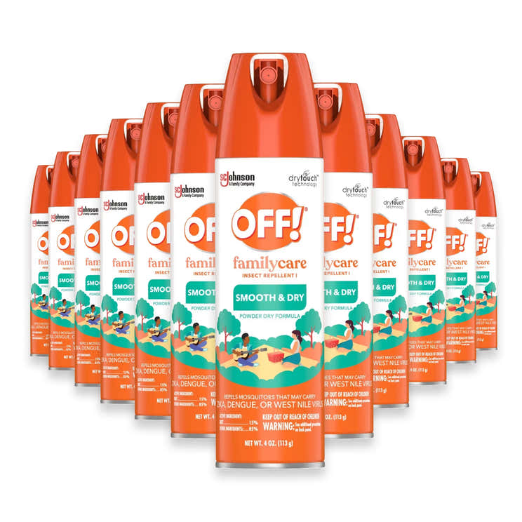 OFF! FamilyCare Smooth &amp; Dry Aerosol - 4 oz - 12 Pack | OFF! - Pre Order