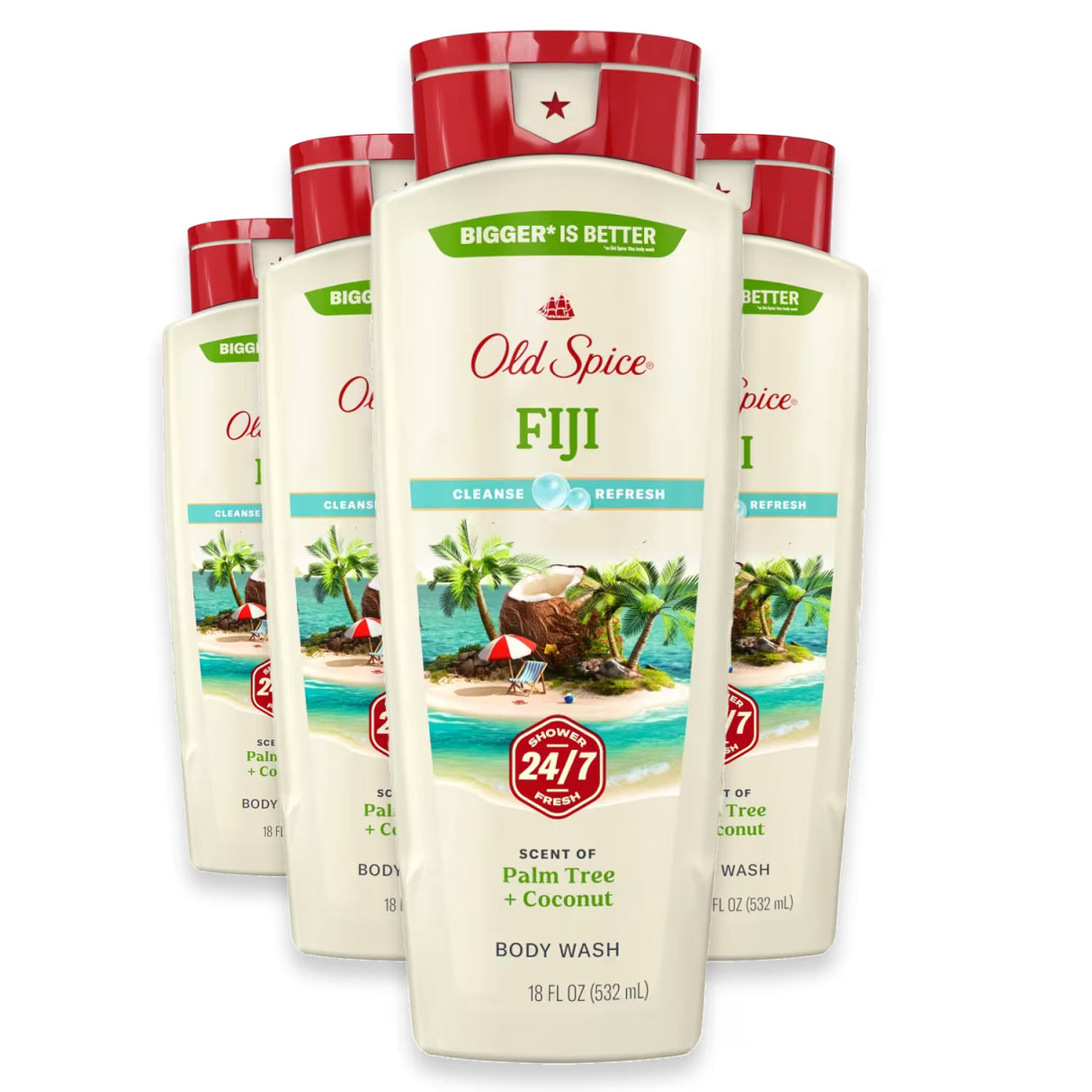 Old Spice Fiji Body Wash - 18 oz - 4 Pack