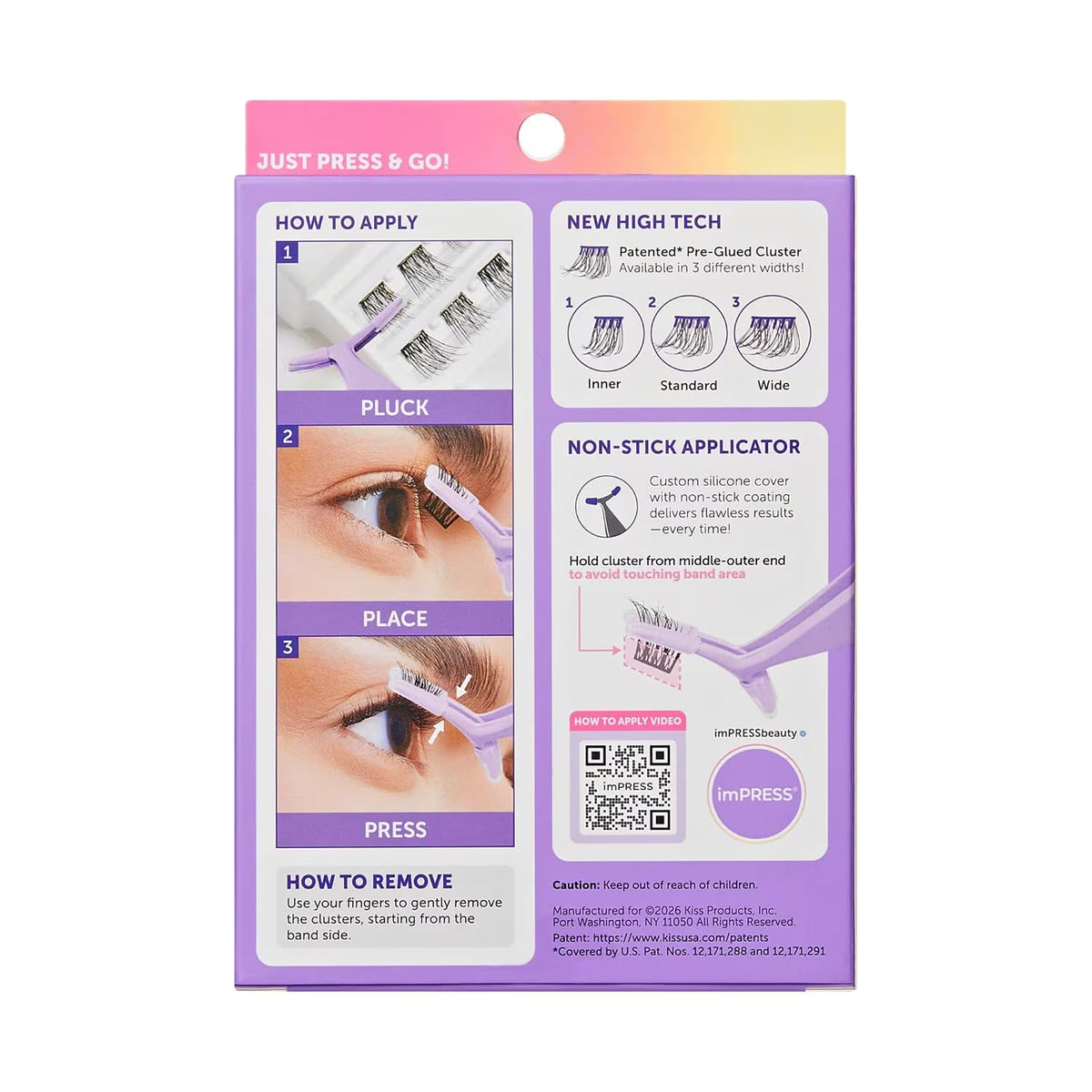 KISS imPRESS Press-On Falsies Lash Kit - 20 Ct - 36 Pack