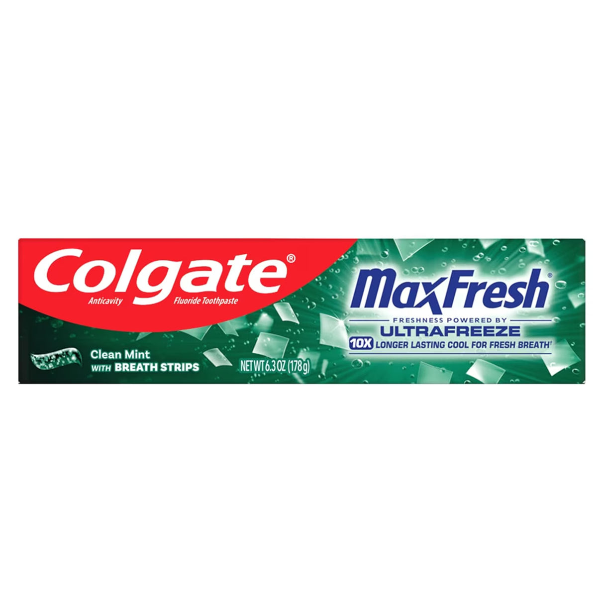 Colgate - Max Fresh, Ultrafreeze, Whitening Toothpaste with Mini Breath Strips - 6.3 Oz Tube - 24 Pack