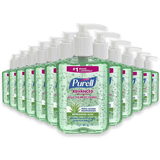 Purell Hand Sanitizer, Aloe - 8 Oz - 12 Pack | Purell - Seasonal