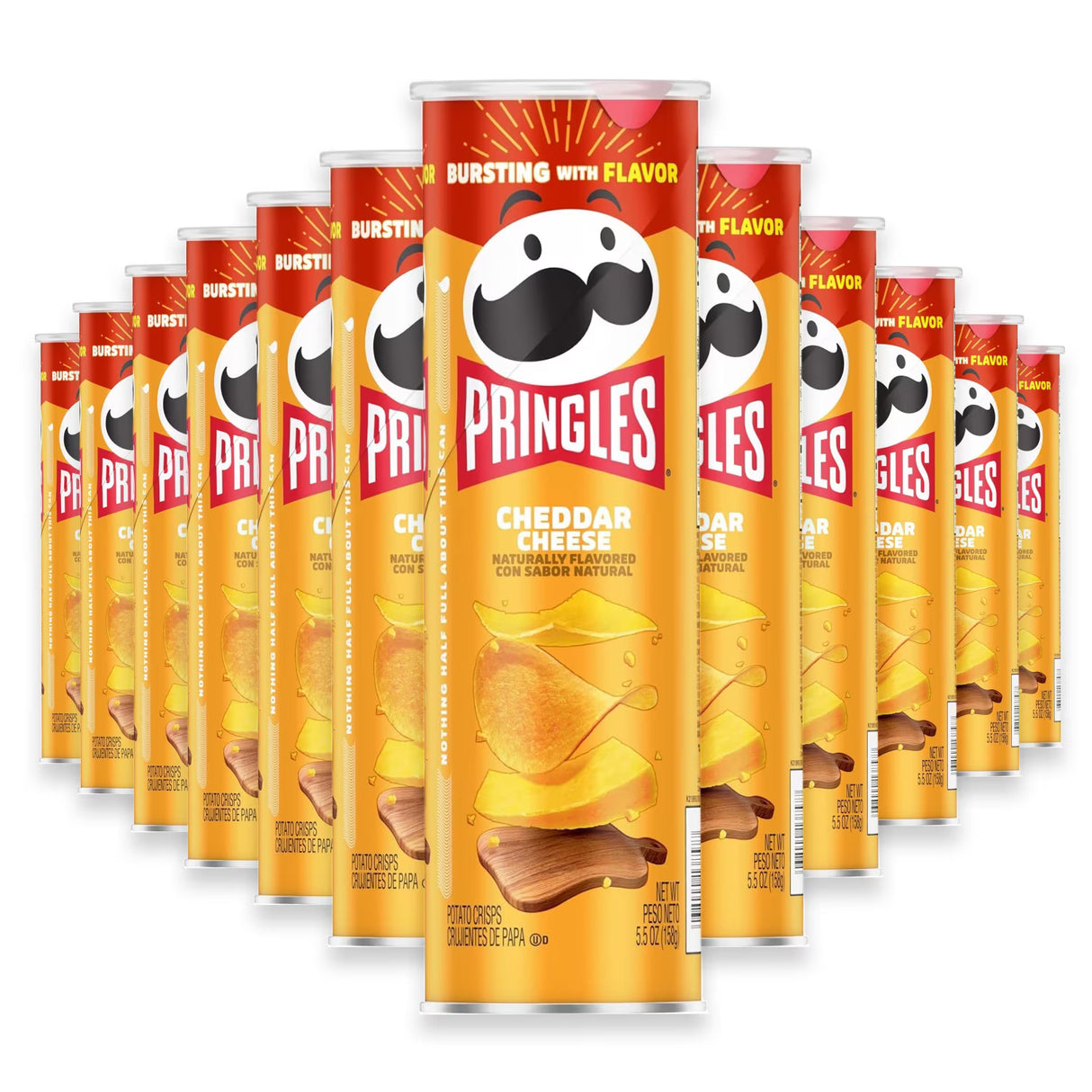 Pringles Cheddar Cheese Potato Crisps - 5.5 oz - 14 Pack