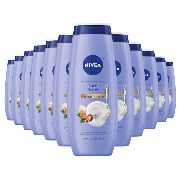 NIVEA Shea Butter Care Body Wash, 20 oz - 12 Pack | Nivea - Pre Order