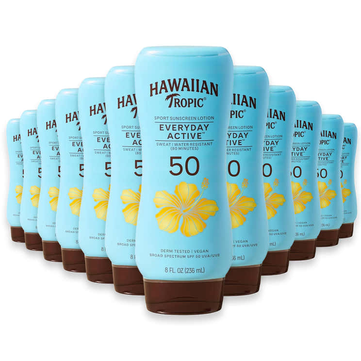 Hawaiian Tropic Island Sport Sunscreen Lotion SPF50, 8oz - 12 Pack | Hawaiian Tropic - Pre Order