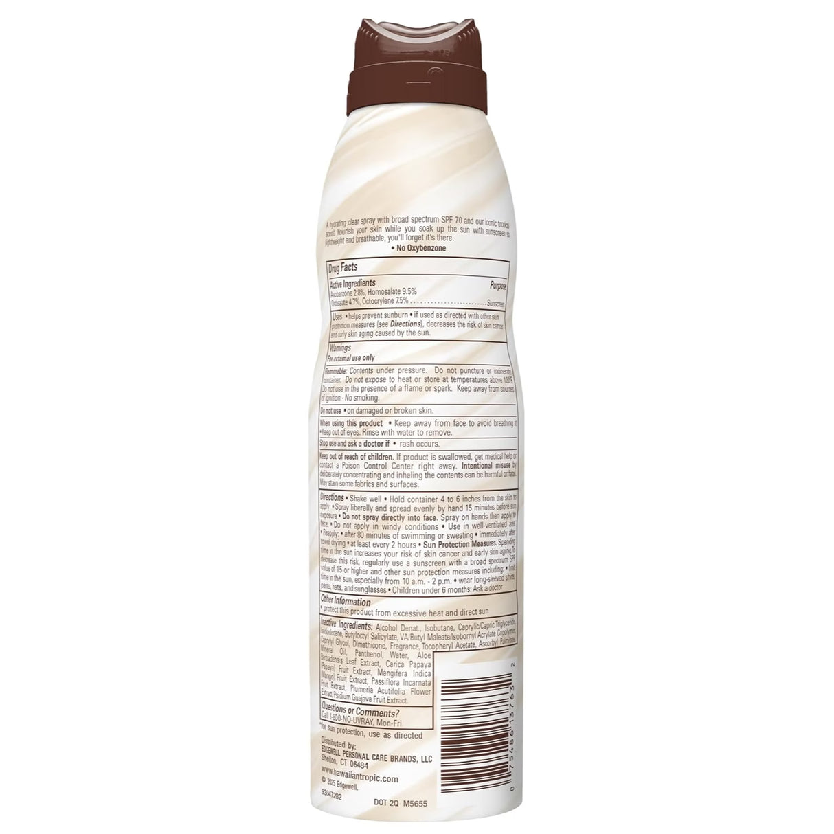 Hawaiian Tropic Weightless Clear Spray SPF70, 6oz - 12 Pack