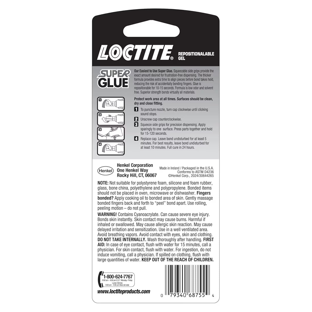 Loctite Super Glue Easy Open, 4 g - 6 Pack