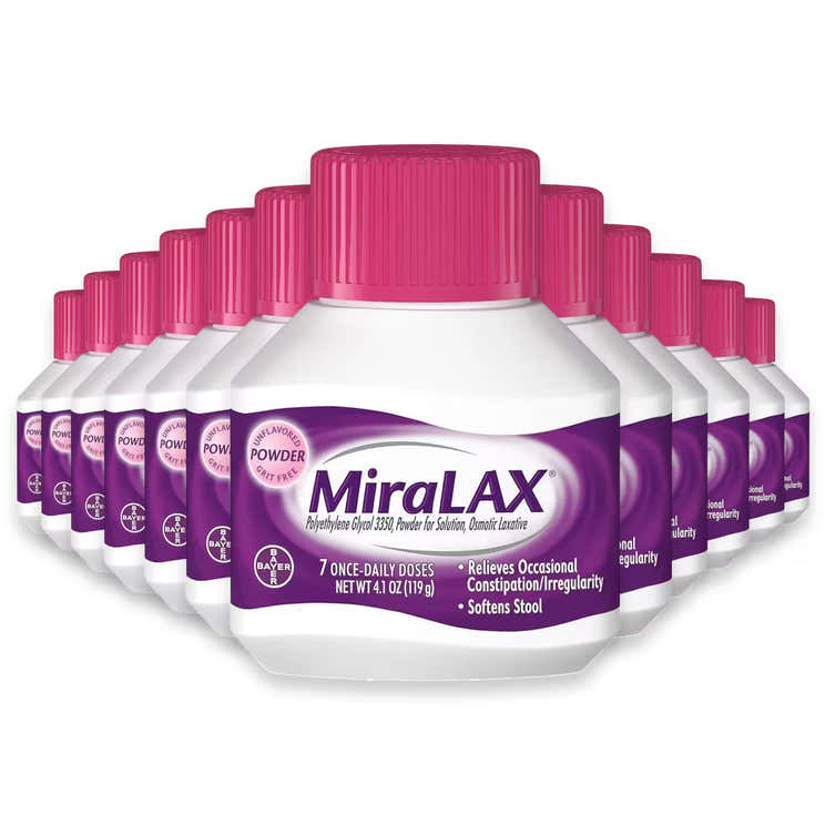 MiraLAX Laxative Unflavored Powder 7 Dose  4.1 oz – 12 Pack | MiraLAX - Pre Order